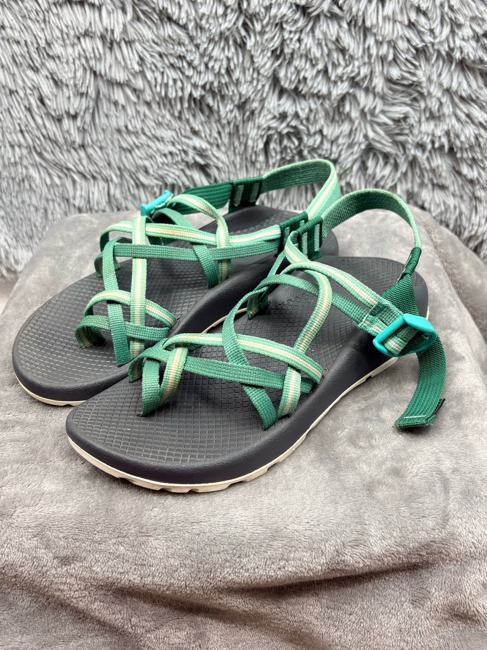 Chaco Sandals Womens 8 Green Varsity Pine ZX 2 Classic Toe Loop